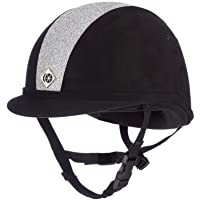 Charles Owen YR8 Brillante Negro-Plata Brillante Equine Caballo Sombreros